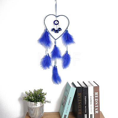 Heart with Feather Wall Hanging Decorations PW-WG94B6B-01-1