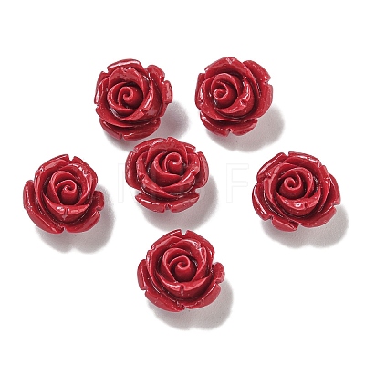 Synthetic Coral Dyed Carved Beads SHEL-I001-05D-03-1