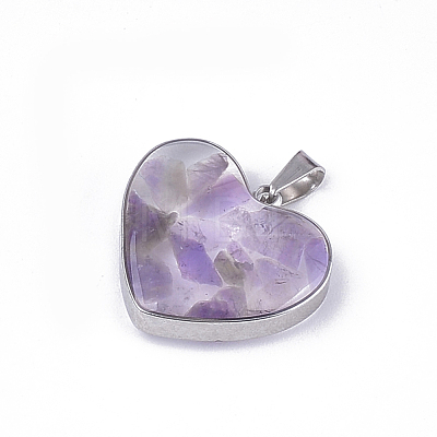 Natural Amethyst Pendants STAS-T043-01H-1