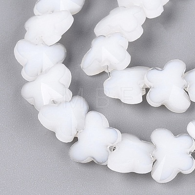 Opaque Glass Beads Strands GLAA-N073-01A-1