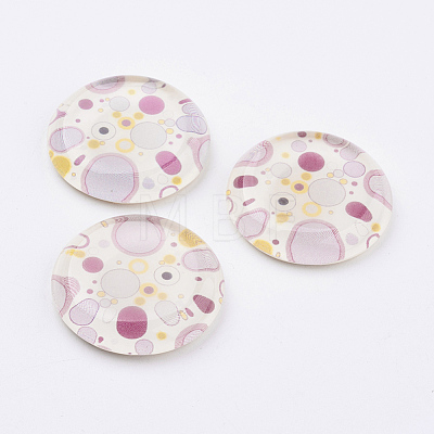 Tempered Glass Cabochons GGLA-33D-24-1