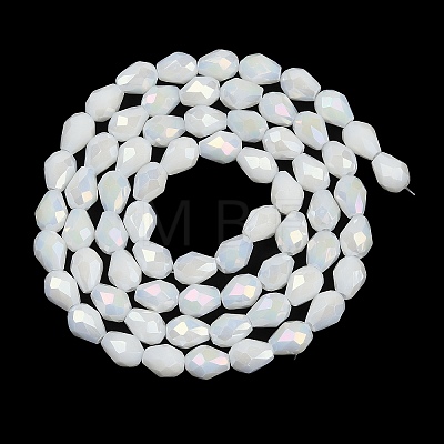 Opaque Solid Color Electroplate Glass Beads Strands EGLA-N013-P4mm-B02-1