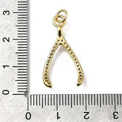 Brass Micro Pave Cubic Zirconia Pendants KK-C090-08A-G-1