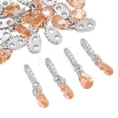 SHEGRACE Brass Micro Pave Cubic Zirconia Charms XGRQ5K210-824P-C-1