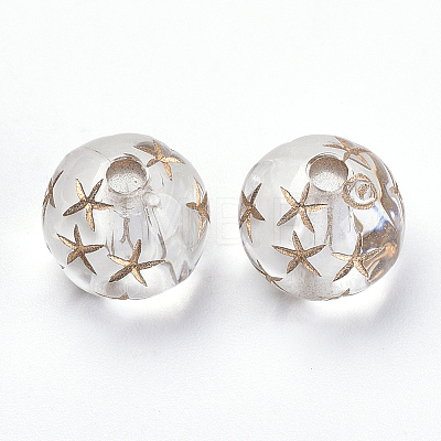 Plating Acrylic Beads OACR-S016-67-1