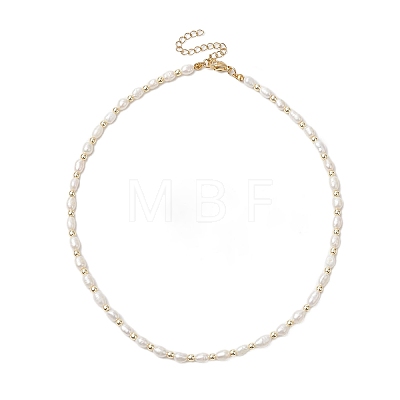 Natural Cultured Freshwater Pearl Beaded Necklaces NJEW-JN05058-1