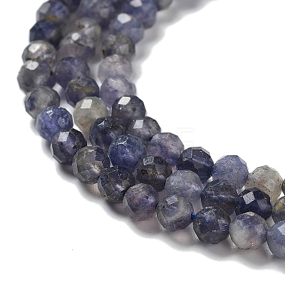 Natural Iolite Beads Strands G-J400-E05-02-1