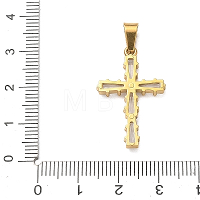 304 Stainless Steel & Glass Pendants STAS-H264-12G-1