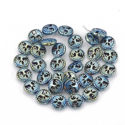 Electroplate Non-magnetic Synthetic Hematite Beads Strands G-N0322-03D-1