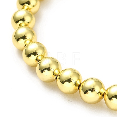 Rack Plating Brass Round Bead Slider Bracelets for Women BJEW-M232-01G-C-1