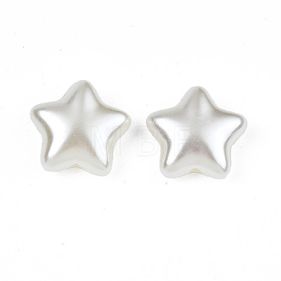 ABS Plastic Imitation Pearl Beads X-OACR-N008-157-1