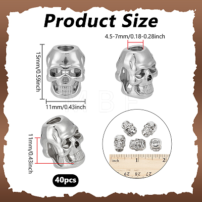 40Pcs Alloy Beads FIND-NB0007-08P-1