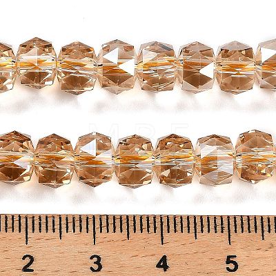 Transparent Electroplate Glass Beads Strands EGLA-K071-03A-1