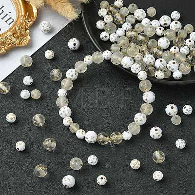 120Pcs 6 Styles Mixed Styles Acrylic Beads MACR-YW0003-03-1