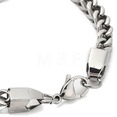 Non-Tarnish 304 Stainless Steel Wheat Chain Bracelets for Men BJEW-B093-04P-1