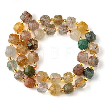 Natural Rutilated Quartz Beads Strands G-Q010-A15-01-1