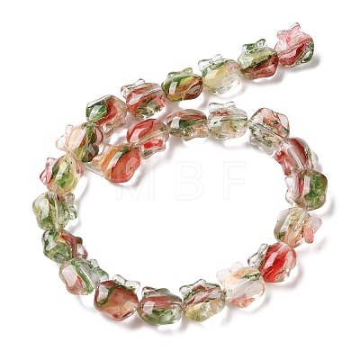 Inner Flower Handmade Lampwork Beads Strands LA-CBA3F7A-01C-1