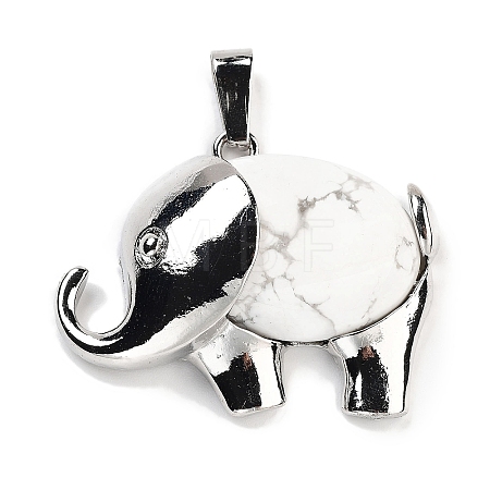 Natural Howlite Pendants G-G112-01P-17-1