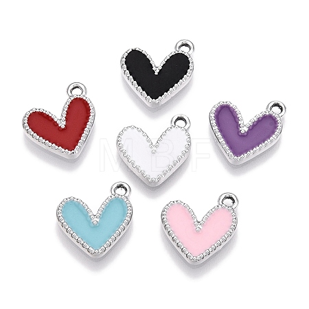 Rack Plating Alloy Enamel Charms X-ENAM-N056-343P-1