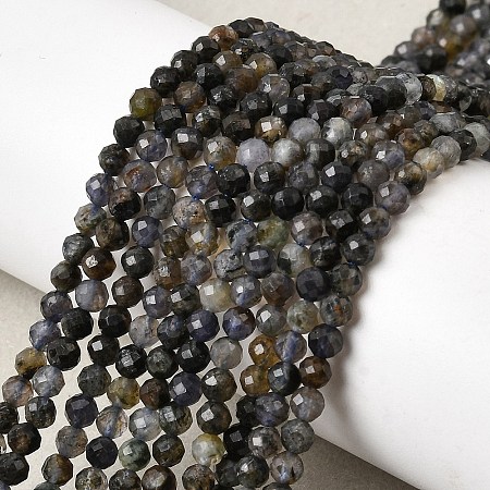 Natural Iolite Beads Strands G-G343-B01-3mm-1