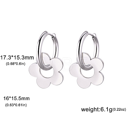304 Stainless Steel Hoop Earrings FS-WG6A0FB-13-1