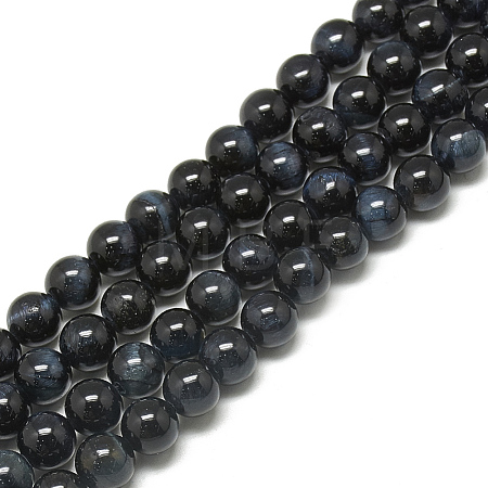 Natural Tiger Eye Beads Strands G-S300-8mm-107F-1