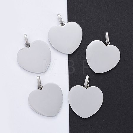 Tarnish Resistant 304 Stainless Steel Mirror Polished Finish Stamping Blank Tag Pendants STAS-P055-04P-1