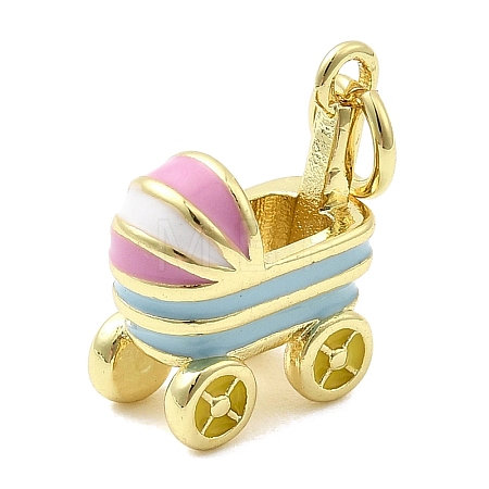 Brass Enamel Charms X-KK-P338-17G-02-1