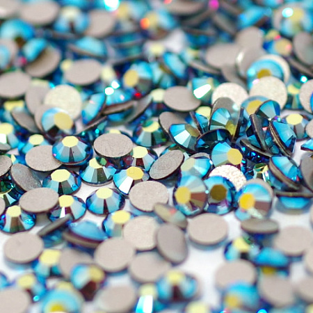 Glass Flat Back Rhinestone RGLA-C002-SS12-204AB-1
