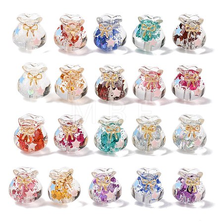 Transparent Resin Enamel Beads RESI-G119-10-1