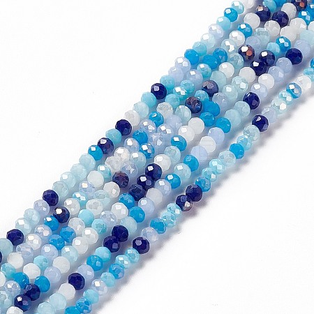 Electroplate Glass Beads Strands EGLA-S192-001A-B09-1