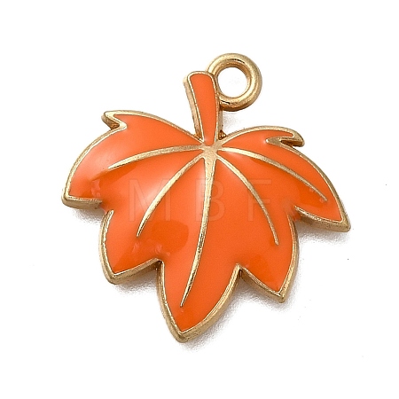 Thanksgiving Day Theme Rack Plating Alloy Enamel Pendants ENAM-S021-05G-F-1