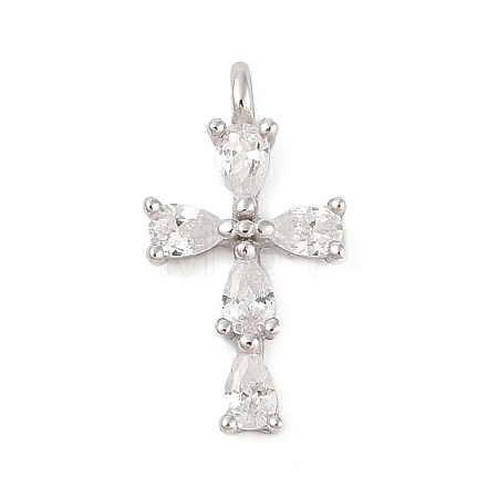 925 Sterling Silver Clear Cubic Zirconia Charms STER-NH0015-01P-1