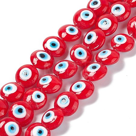 Handmade Evil Eye Lampwork Beads Strands LAMP-G157-01E-1