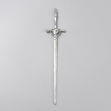 Zinc Alloy Hair Stick Findings for Women FIND-WH0365-027P-1