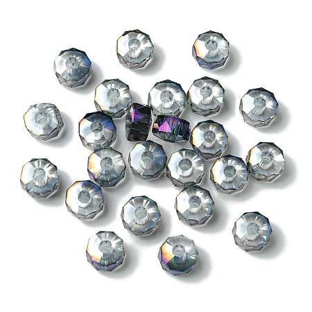 Transparent Electroplate Glass Beads GLAA-K064-10A-FR01-1