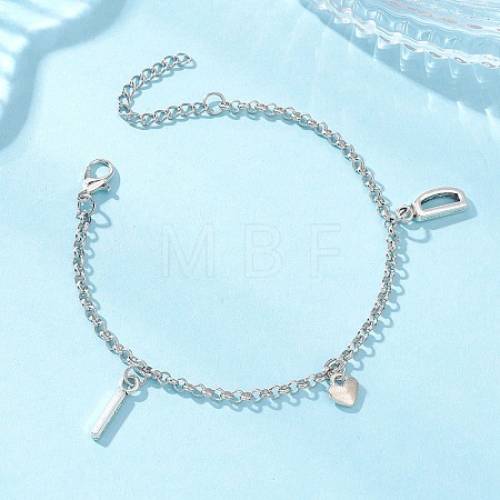 Alloy Charms Bracelets BJEW-JB12906-1