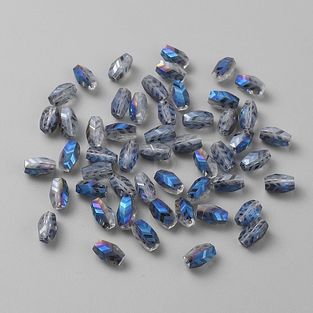 Transparent Electroplate Glass Beads EGLA-TAC0005-01D-1