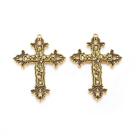 Tibetan Style Alloy Big Pendants TIBEP-A20541-AG-LF-1