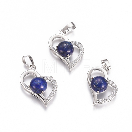 Natural Lapis Lazuli Pendants G-L512-O07-1