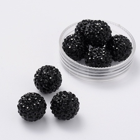 Grade A Rhinestone Pave Disco Ball Beads RB-Q100-11-1