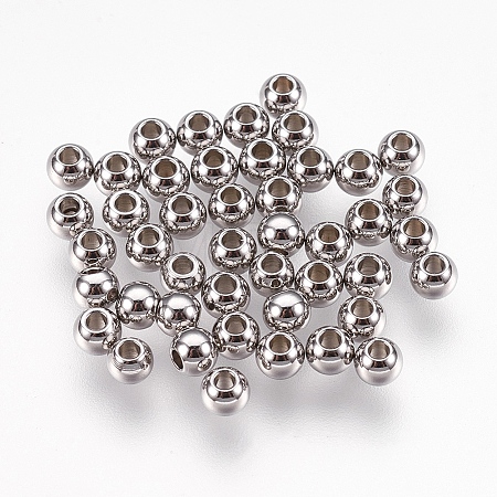 DanLingJewelry 304 Stainless Steel Spacer Beads STAS-DL0001-03B-1