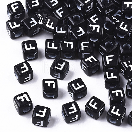 Opaque Acrylic Beads X-SACR-N002-01F-1