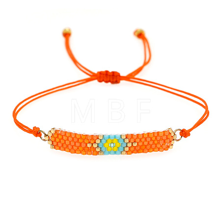 Glass Seed Bead Link Bracelets ZX2493-1-1