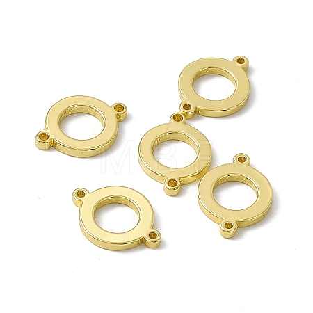 Rack Plating Brass Letter Connector Charms KK-C007-38G-O-1