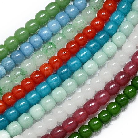 Natural Malaysia Jade Beads Strands G-B165-FM-10x10mm-1