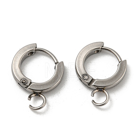 Tarnish Resistant 201 Stainless Steel Huggie Hoop Earrings Findings STAS-A167-01E-P-1