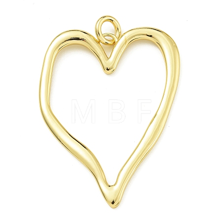 Heart Rack Plating Brass Big Pendants X-KK-Z067-10G-1