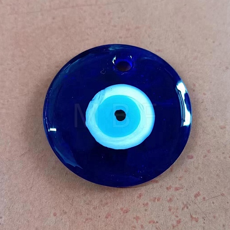 Blue Glass Evil Eye Pendants X1-GLAA-TAC0012-18B-1