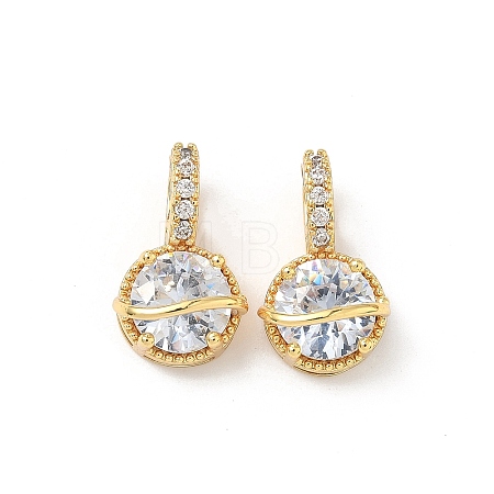 Brass Micro Pave Cubic Zirconia Pendants KK-Z139-04G-03-1